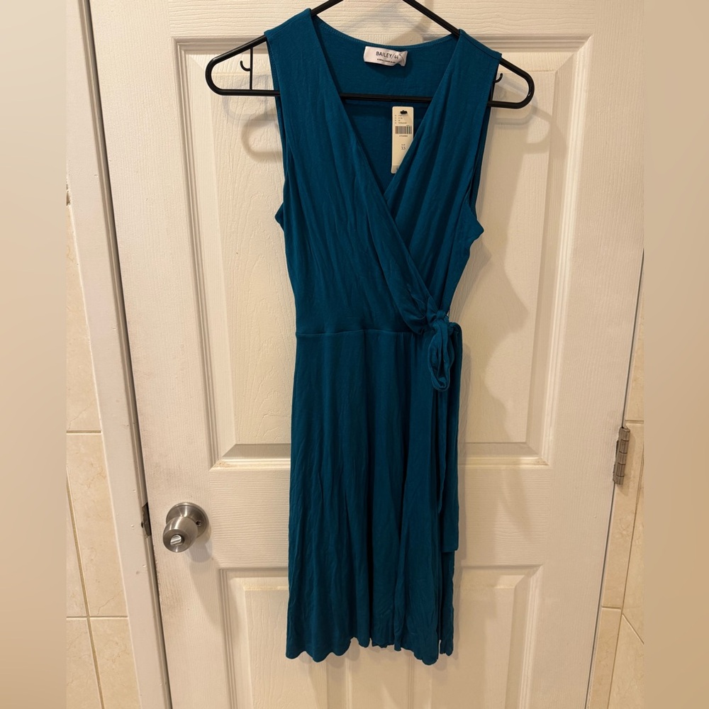 NWT Bailey 44 Elegant Teal Wrap Dress